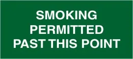E 245 — SMOKING PERMITTED PAST THIS POINT